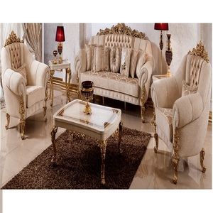 Juego de Sofás Modernos y Cómodos para el Hogar, Sofá de Lujo para Sala de Estar con Mesa de Centro y Taburetes Laterales, Muebles Elegantes para Sala de Estar, EE. UU. - Product Image 1