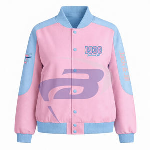 Chaqueta de sarga de algodón estilo carreras de la hermandad Jack And Jill Of America, ropa griega, chaqueta de carreras con cuello alto y bloques de color. - Product Image 2