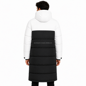 Parka matelassée à capuche pour homme, longue, épaisse, chaude, d'hiver, en duvet, résistante à l'eau, respirante, pour l'extérieur, par temps froid, vente en gros - Product Image 2
