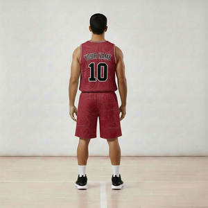 Tenues de basketball personnalisées pour adultes, imprimées, réversibles, en mesh, protection UV, saison printemps, sublimation, position du logo sur le devant - Product Image 2