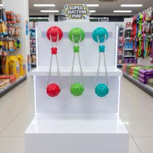 Jouet interactif et de mouvement pour chiens de taille moyenne et grande, résistant aux morsures, à mâcher et anti-stress avec ventouse et balle à tirer - Product Image 5