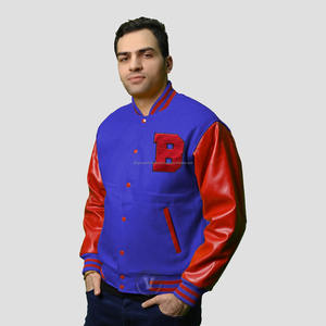 Unisex High Quality Varsity <b>Jacket</b> Chenille Embroidery Grey Wool <b>Black</b> Leather Sleeves Custom Letterman Varsity <b>Jacket</b> - Product Image 3