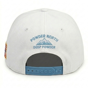 Casquette Snapback Premium Personnalisée à 6 Panneaux, Visière Plate Bleu Ciel, Toile Broderie 3D, Mode Sportive Unisexe, Marque Privée OEM ODM, Faible Coût - Product Image 4