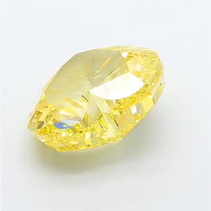 Diamant de laboratoire fantaisie jaune taille cœur, couleur vive, clarté VS VVS, CVD HPHT, certifié IGI, 3 carats - Product Image 2