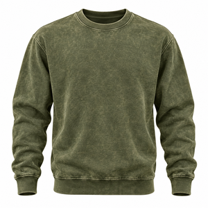 Ropa de Invierno OEM/ODM, Sudaderas Casuales para Hombre, Sólidas, Transpirables, Lavadas al Ácido, con Logotipo Personalizado, Impresión Vintage, Bordado Personalizado - Product Image 3