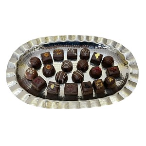Bandeja Ovalada de Metal Plateado Vintage en Oferta, Artículos de Hotel, Vajilla, Bandeja para Servir Chocolate, Bandeja para Servir Dulces y Bocadillos para Fiestas - Product Image 2