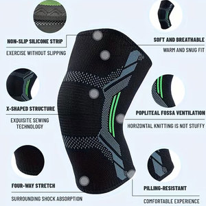 1pc High Stretch <b>Knee</b> Braces Sleeves <b>Knee</b> <b>Support</b> for Women and Men - Compression <b>Knee</b> <b>Brace</b> for Working Out, Running, Gym - Product Image 3
