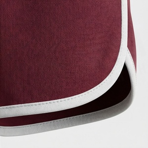 Conjunto de 2 Piezas para Mujer, Camiseta de Manga Corta con Cuello Redondo Color Granate Sólido y Pantalones Cortos por Encima de la Rodilla con Estampado de Corazón, Ropa Casual - Product Image 6
