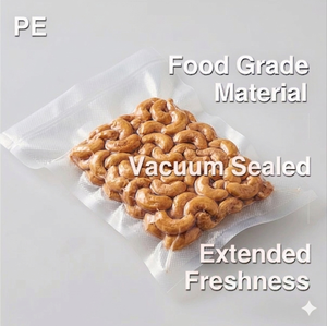 Rouleau de sacs sous vide en PE de qualité alimentaire, transparents, gaufrés, résistants à l'humidité, thermoscellables, taille personnalisée pour le stockage d'aliments secs - Product Image 1