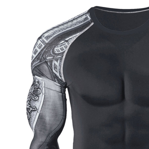 Rashguards de Jiu-Jitsu à manches longues entièrement sublimés pour hommes, vêtements d'arts martiaux, rashguards BJJ sublimés - Product Image 4