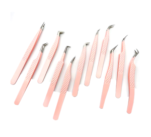 Colección de Pinzas para Extensión de Pestañas con Logotipo Personalizado, Agarre de Diamante, Acero Inoxidable, Pinzas al por Mayor - Product Image 1