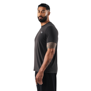 Chemise à manches courtes pour homme, gris foncé, coton premium confortable, vêtements décontractés, chemise de sport élégante, vente en gros, vêtements de sport actifs - Product Image 4
