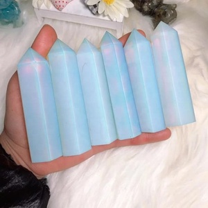 หินโอปาไลต์ธรรมชาติทรงหอคอยขัดเงา สำหรับบำบัดรักษา ใช้ทำแท่งบำบัด ทำแท่นวาง ทำสมาธิ ตกแต่งบ้านตามหลักฮวงจุ้ย หินพลังงาน ของขวัญ - Product Image 1