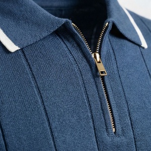 Polos Personalizados para Hombre con Bloques de Color, Estilo Universitario, Media Cremallera, Manga Corta, Cómodos, Deportivos, Ropa Deportiva Premium - Product Image 4