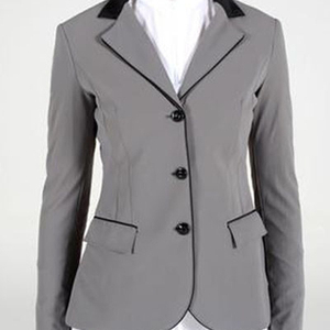 Veste d'équitation de haute qualité, fine, avec fermeture éclair, à manches longues et compressive - Product Image 1