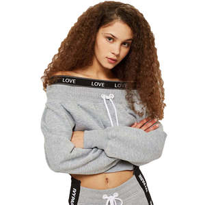 2026 Customized Color & Size Crop Top Long Sleeve Drawstring Hoodie Front Pullover Style High Quality Women's Hoodie - Product Image 2