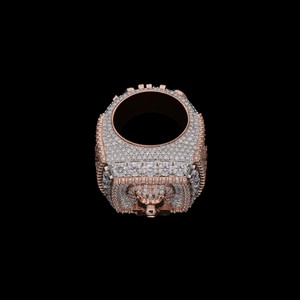 Anillo de Plata de Ley 925 con Cabeza de León y Moissanita VVS, Estilo Hip Hop, para Hombre - Product Image 5