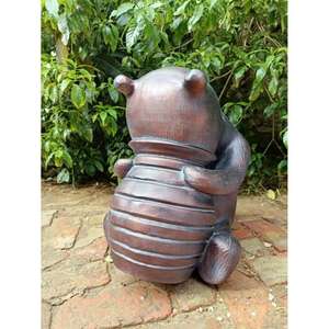 Escultura de oso de bronce con cubo para decoración del hogar y jardín, adornos de metal artesanales - Product Image 4