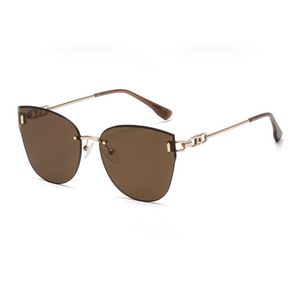 RTS Trending Fashionable High Quality Rimless Cat Eyes TAC Polarized <b>Sunglasses</b> 2026 for Men and Women - Product Image 1