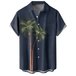 Camiseta de Playa para Hombre, Tejida, 100% Algodón, Transpirable, Ecológica, de Secado Rápido, Ligera, Cuello Redondo, Corte Holgado - Product Image 1
