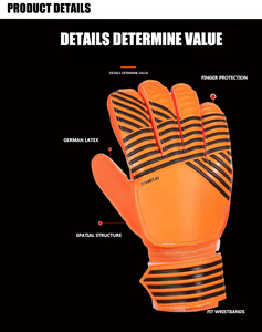 Gants de gardien de but en PU de haute qualité, vente en gros d'usine, pour adultes et jeunes, meilleure protection des doigts, gants de football en latex de haute qualité - Product Image 2