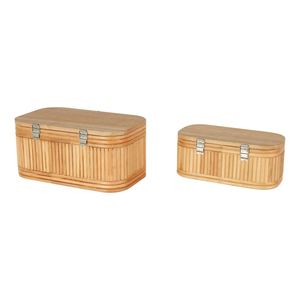 A refined blend of natural rattan and solid wood – our 2-piece <b>box</b> set brings elegance to any interior. - Product Image 2