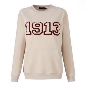 Sudadera Casual de Manga Larga con Cuello Redondo para Mujer, 100% Algodón Chenille, Modelo DST 1913, con Opción de Logotipo Frontal - Product Image 1