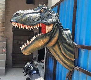Estatua de Cabeza de Dinosaurio de Fibra de Vidrio de Calidad de Exportación, Modelo Realista y Duradero para Museos y Parques Temáticos, Disponible en Grandes Cantidades - Product Image 1