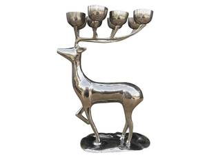 Geometric Iron Tea <b>Light</b> Holder Gold Handmade Eco-friendly Home Decor Deer Candelabra Christmas - Product Image 2