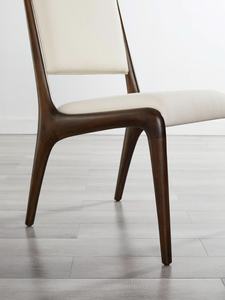 เก้าอี้ทานอาหารแบบมีพนักแขนหุ้มเบาะไม้สักเกรดเชิงพาณิชย์ ดีไซน์ทันสมัยสวยงาม เหมาะสำหรับโครงการเฟอร์นิเจอร์ร้านอาหาร โรงแรม และคาเฟ่ - Product Image 6