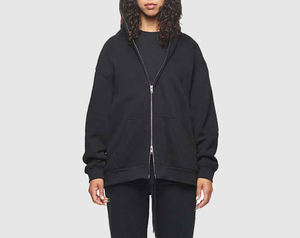 Sudadera con capucha y cremallera completa de algodón a la moda, ajuste slim, para hombre, fabricante de sudaderas con cremallera de alta calidad, unisex, casual - Product Image 3