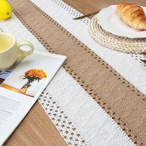 Runner da Tavolo in Macramè e Iuta Stile Boho Chic da 183 cm con Nappe, Decorazione Rustica per la Casa e la Tavola - Product Image 5