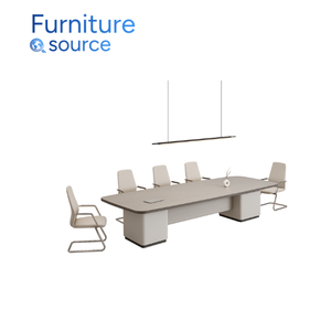 Elegante mesa de conferencias de MDF, muebles de oficina ecológicos modulares duraderos, sillas de sala de conferencias de 16 plazas, fábrica de Vietnam - Product Image 2