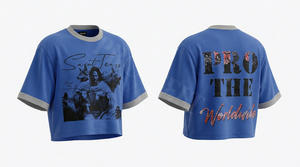 Camiseta de Verano Transpirable de Moda Unisex con Cuello Redondo y Hombros Caídos, Estilo Urbano Hip Hop, Personalizable, de Alta Calidad - Product Image 3