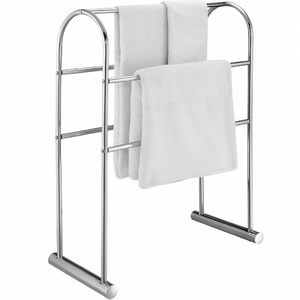 Excelente Organizador para Balcón, Toallero Metálico Grande, Elegante Soporte de Acero Inoxidable para Toallas - Product Image 1