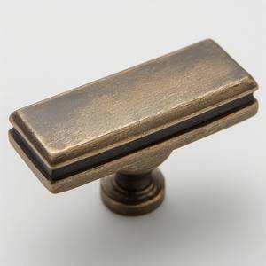 Poignée de porte élégante en laiton, design rond massif, finition polie, pour porte en bois moderne - Product Image 1