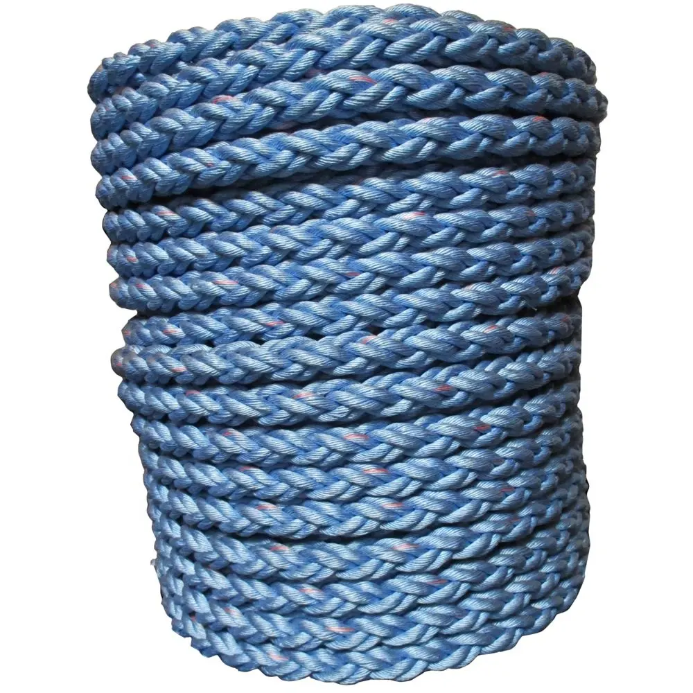 8 Strand Nylon Marine Mooring Tail Hawser 10-160mm for boat ship UHMPE PP rope Dock Line New Plastic Ropes India Factory