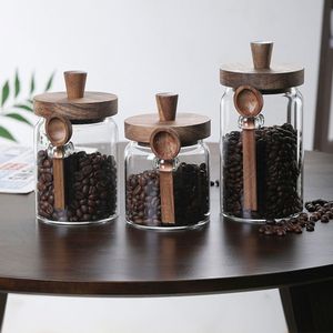 Set di 3 Barattoli in Vetro per Caffè, Tè, Snack, Spezie e Sale con Cucchiai Inclusi, Contenitori per Caramelle, Biscotti e Sale - Product Image 3