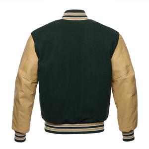 Chaquetas Bomber Varsity Oversize Personalizadas de Lana con Cuello Alto y Capucha, Estilo Urbano, para Hombre, de Manga Larga, de Gran Venta - Product Image 3