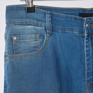 Jeans en denim décontractés pour femmes, coupe ample, taille haute, pantalons décontractés, fabricant et fournisseur en gros, jeans bleus confortables en coton - Product Image 6