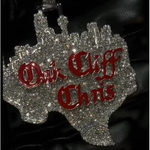 Cadena de Plata de Ley 925 con Mapa de Texas Personalizado, Bañada en Oro, con Moissanita VVS, Estilo Hip Hop, Lujosa, de Moda, Superventas, Gran Oferta - Product Image 1