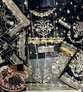 Robe longue indienne pakistanaise, dernière collection, entièrement brodée, en tulle, très vendue, 2021 - Product Image 2