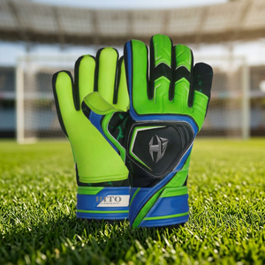Gants de gardien de but de football personnalisés 2025 – Meilleur design avec latex embossé allemand de 4 mm et sangle en latex à coupe négative - Product Image 2