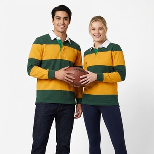 เสื้อโปโลรักบี้ชาย แขนยาว ลายทาง เสื้อทีม ปักโลโก้ได้ ชุดกีฬา - Product Image 2