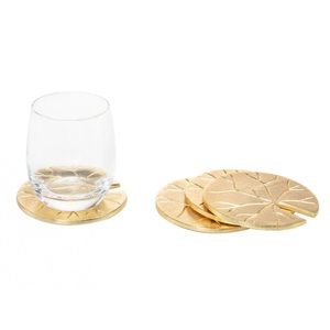 Hammered Metal <b>Coasters</b> Set With Holder <b>Silver</b> Matt Finish Stainless Steel Round Drink <b>Coasters</b> For Restaurant Bar Table Decor - Product Image 3