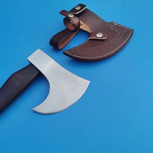 Hache de camping industrielle pour l'extérieur, en acier à haute teneur en carbone, à dos plat, manche en bois naturel, lame en acier forgé, pour le bushcraft - Product Image 6