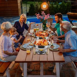 Set di 4 Scaldavivande Rotondi in Acciaio Inox da 4,76QT, Supporti Spessi per Buffet, Ideali per Hotel e Ristoranti - Product Image 6