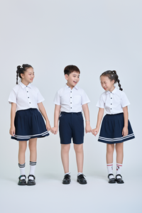 เสื้อเชิ้ตกระดุมสีดำ ผ้าโพลีเอสเตอร์ 65% ผ้าฝ้าย 35% ทอแบบป๊อปลิน ยูนิเซ็กซ์ ชุดนักเรียนโรงเรียนประถมศึกษา FMF แขนยาวสำหรับเด็ก - Product Image 4