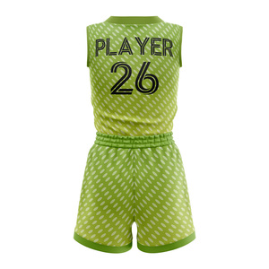 Ensemble d'uniformes de basketball personnalisés pour femmes adultes grandes tailles, sans manches, col en V, respirant, évacuant l'humidité, 100 % polyester mesh - Product Image 3