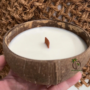 Bougie en cire de noix de coco écologique, décorative, avec logo personnalisé, en provenance du Vietnam / Parfum répulsif contre les insectes - Product Image 3